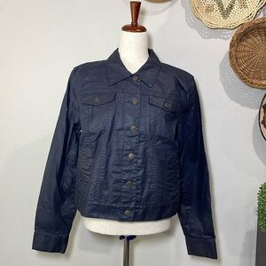 NWT’s Ralph Lauren Lauren Jeans Co. Coated Denim Jean Jacket Indigo Blue Size XL